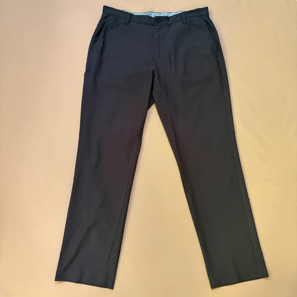 FootJoy Mens Performance Golf Pants Black Stretch Flat Front W36 L30 Athletic